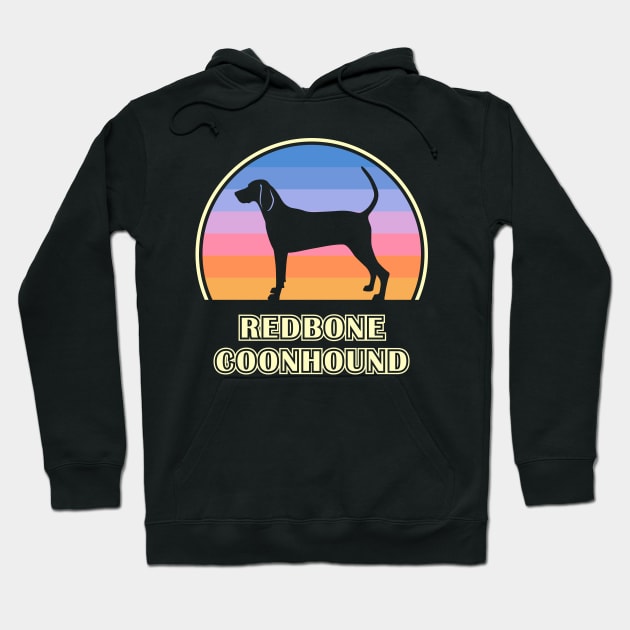 Redbone Coonhound Vintage Sunset Dog Hoodie by millersye